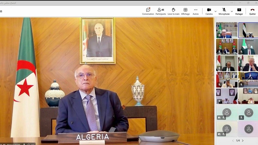الجزائر-فى-جامعة-الدول-العربية أحمد عطاف يشارك في اجتماع طارئ لجامعة الدول العربية لبحث تصعيد الشرق الأوسط